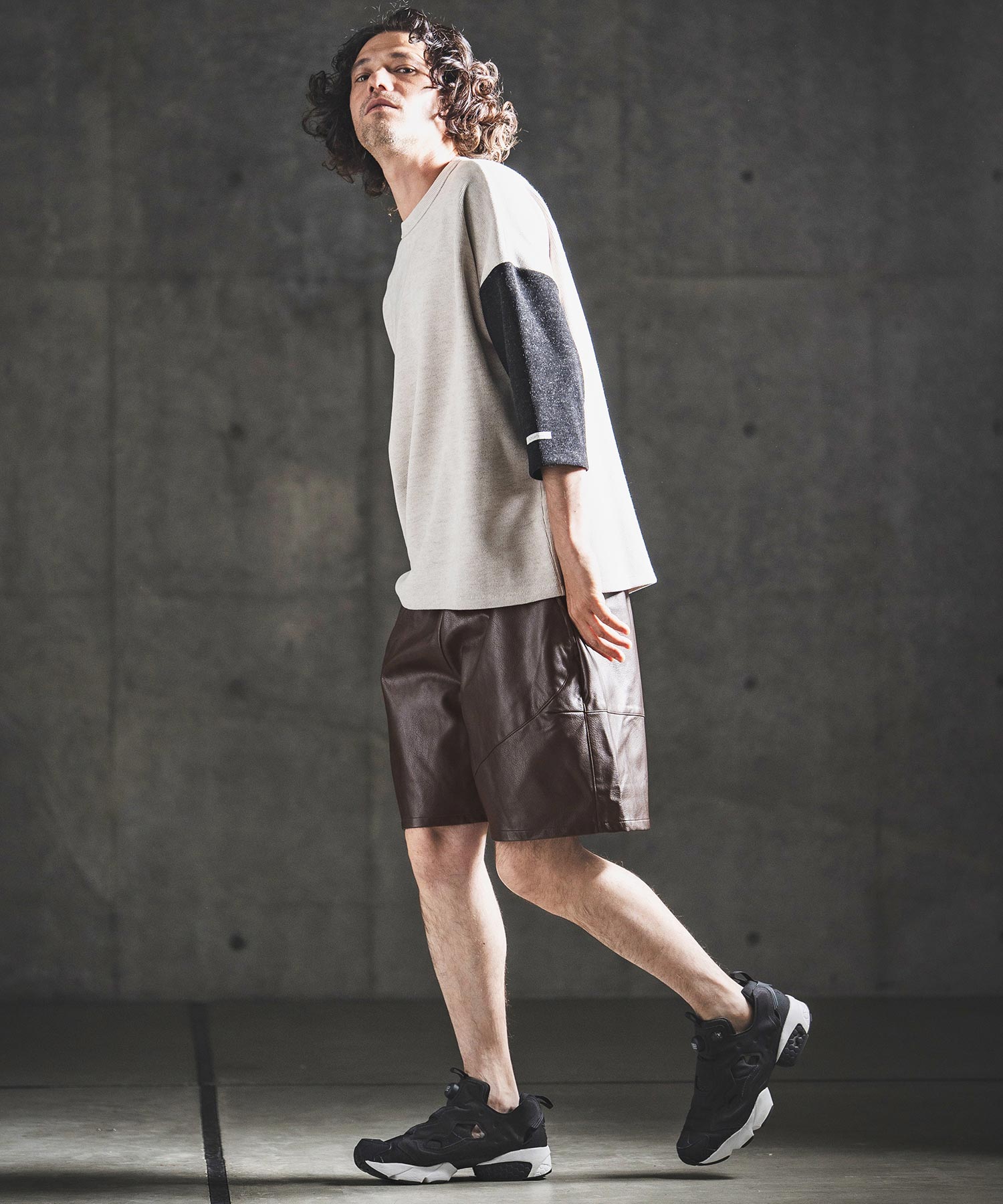 GLIMCLAP(グリムクラップ)】Synthetic Leather Shorts レザーショート
