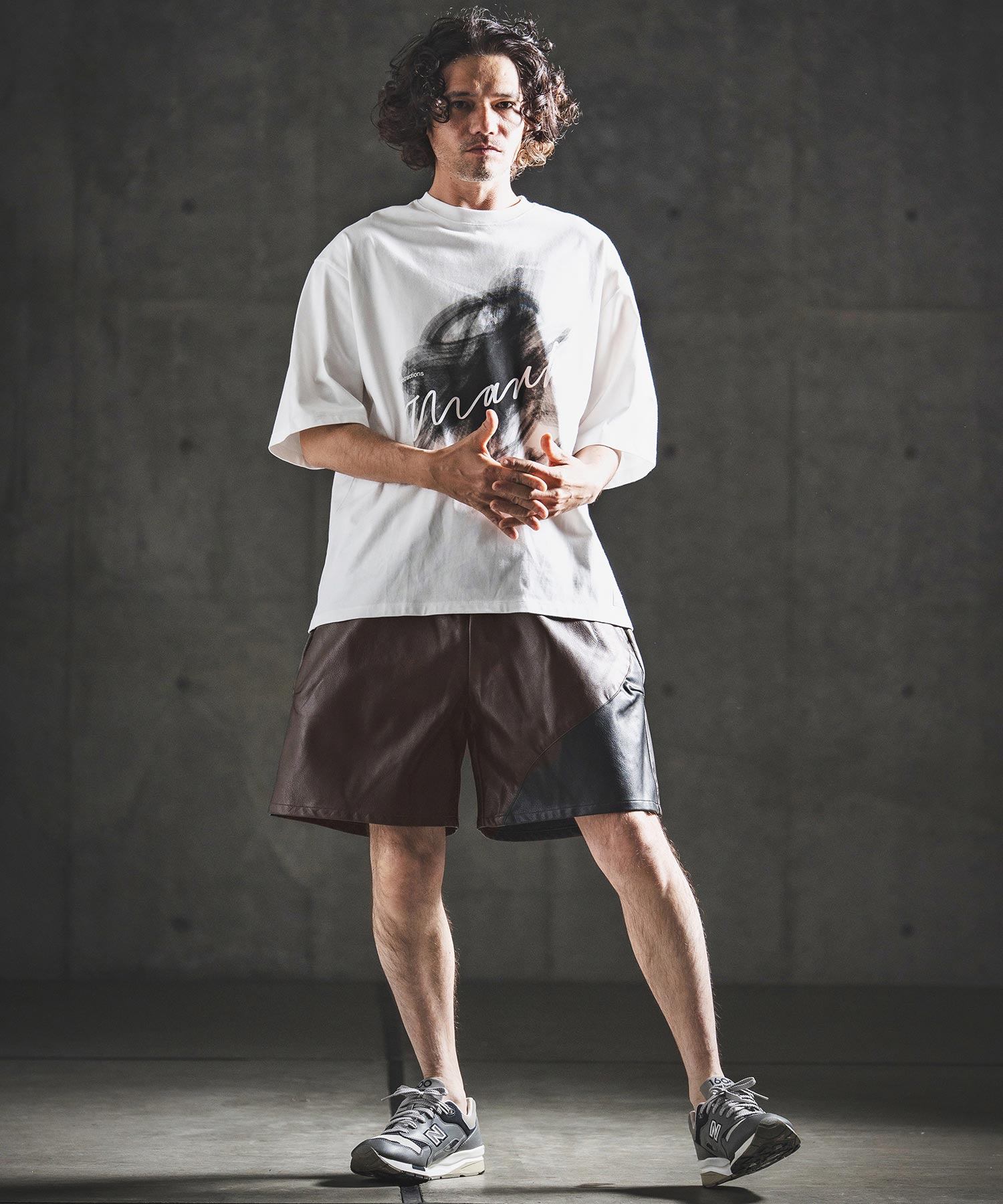 GLIMCLAP(グリムクラップ)】Synthetic Leather Shorts レザーショート