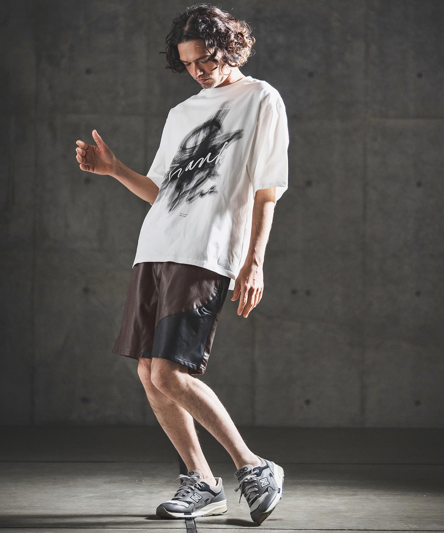 GLIMCLAP(グリムクラップ)】Synthetic Leather Shorts レザーショート