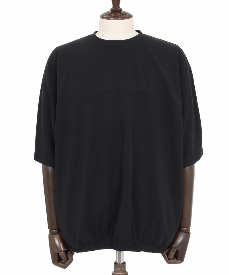 GLIMCLAP(グリムクラップ)】Fluid Smooth Gathered Hem T-shirt 