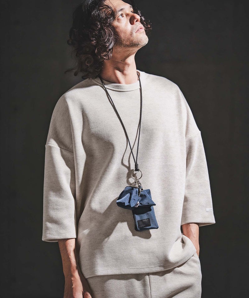 GLIMCLAP(グリムクラップ)】Melange Rib-Bonded 3-4 Sleeve T-shirt 7 
