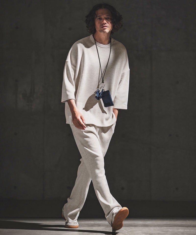 GLIMCLAP(グリムクラップ)】Melange Rib-Bonded 3-4 Sleeve T-shirt 7 