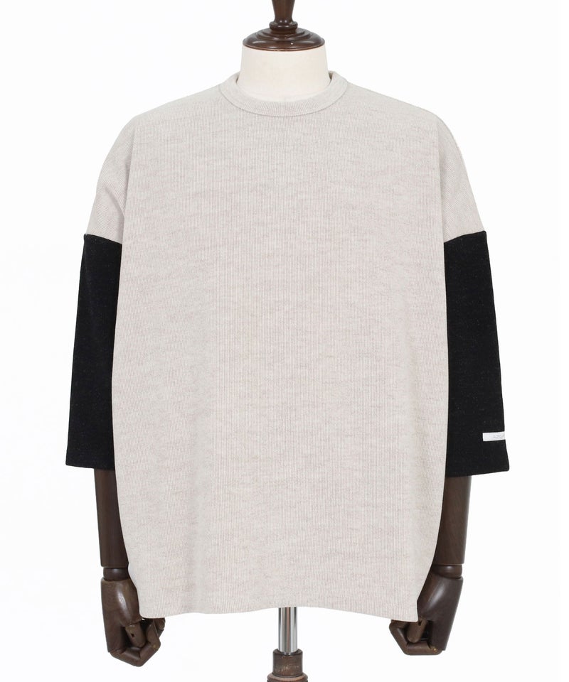 GLIMCLAP(グリムクラップ)】Melange Rib-Bonded 3-4 Sleeve T-shirt 7 