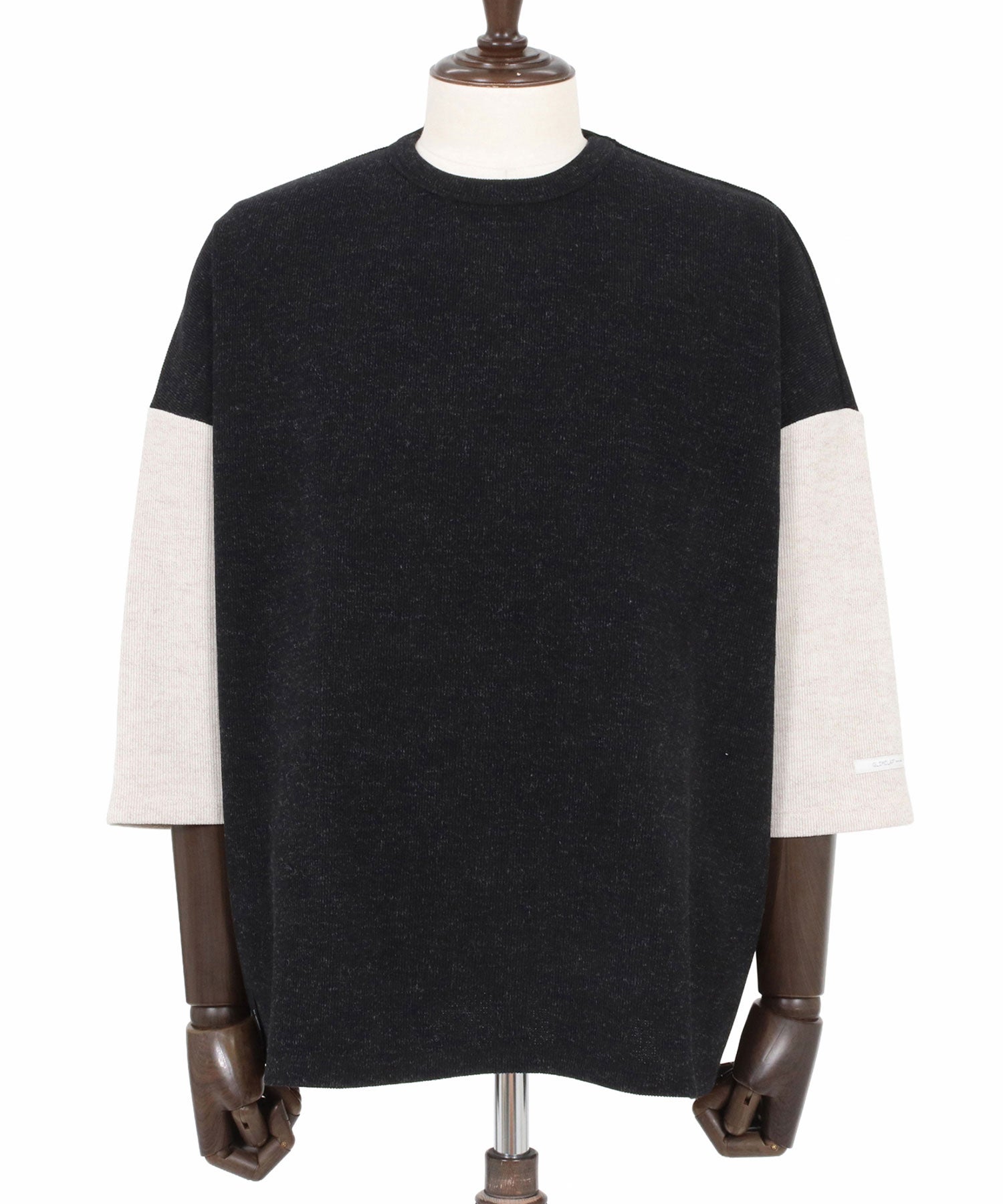 GLIMCLAP(グリムクラップ)】Melange Rib-Bonded 3-4 Sleeve T-shirt 7