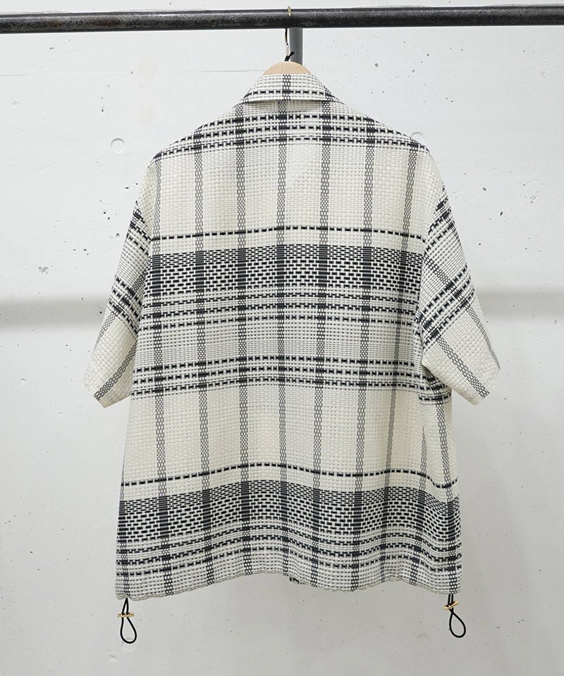 30%OFF【CULLNI(クルニ)】Sheer Tile Check Drawstring Short Sleeve