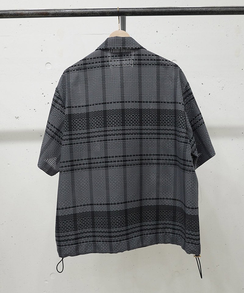 30%OFF【CULLNI(クルニ)】Sheer Tile Check Drawstring Short Sleeve