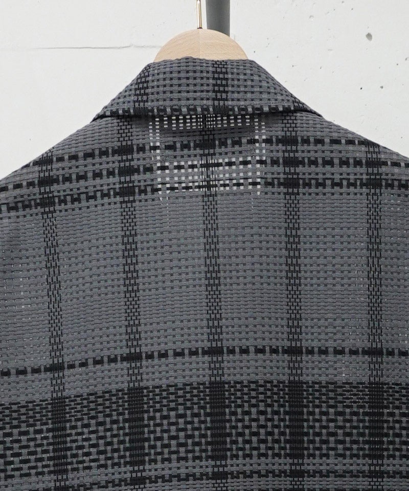 30%OFF【CULLNI(クルニ)】Sheer Tile Check Drawstring Short Sleeve