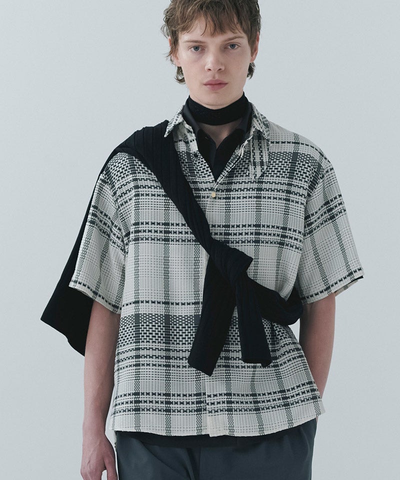 CULLNI(クルニ)】Stripe Asymmetrical Layered Shirt シャツ(25-AW