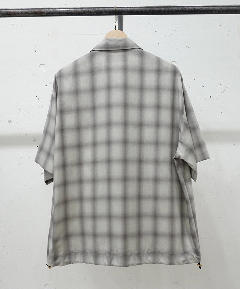 30%OFF【CULLNI(クルニ)】Ombre Check Open Collar Short Sleeve Shirt