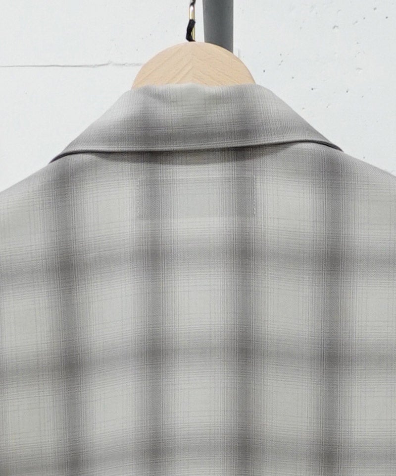 30%OFF【CULLNI(クルニ)】Ombre Check Open Collar Short Sleeve Shirt 