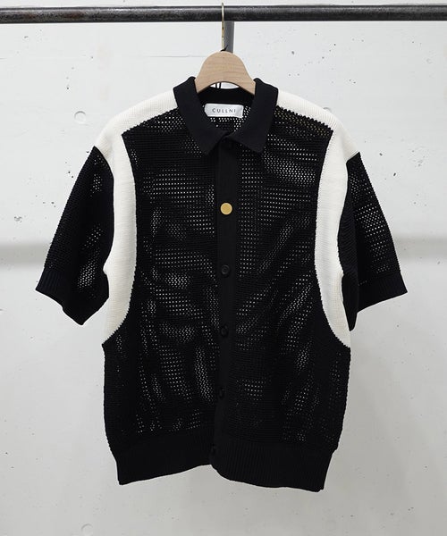 50%OFF【CULLNI(クルニ)】Sheer Tile Check Drawstring Open Coller 