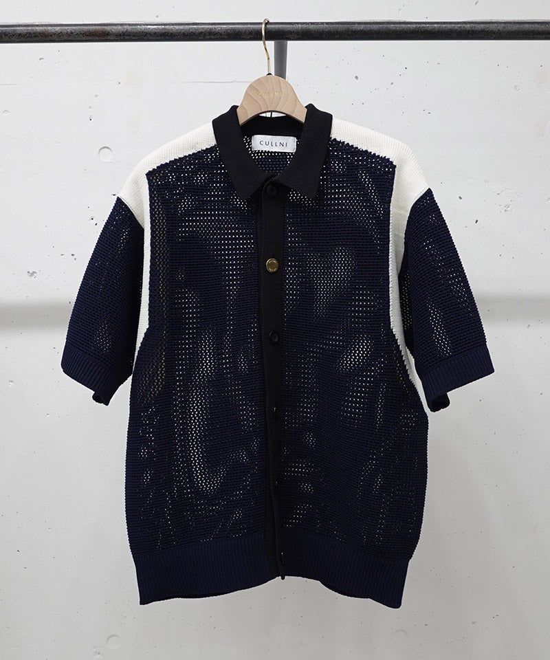 30%OFF【CULLNI(クルニ)】Mesh Knit Short Sleeve Jacket ショート