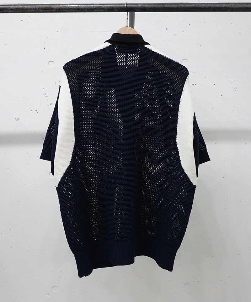 CULLNI(クルニ)】Mesh Knit Short Sleeve Jacket ショートスリーブ