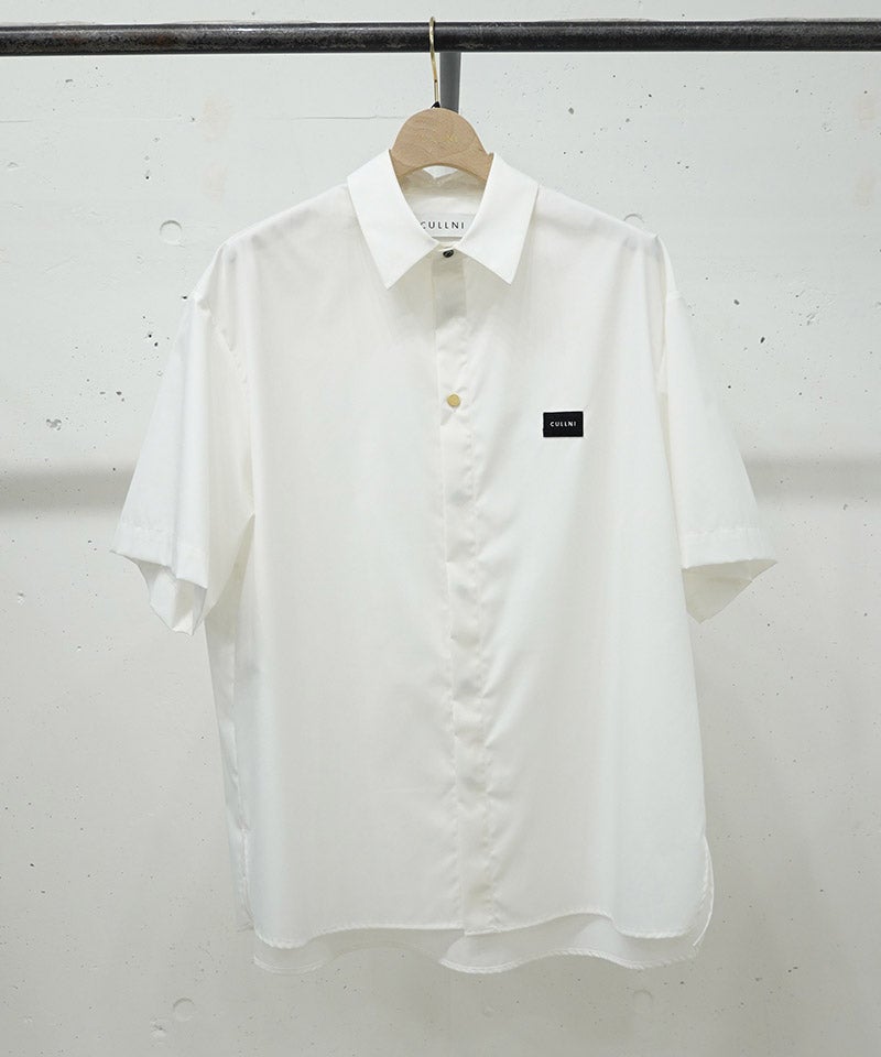CULLNI(クルニ)】Double Cloth Layered Bi-Color Short Sleeve Shirt