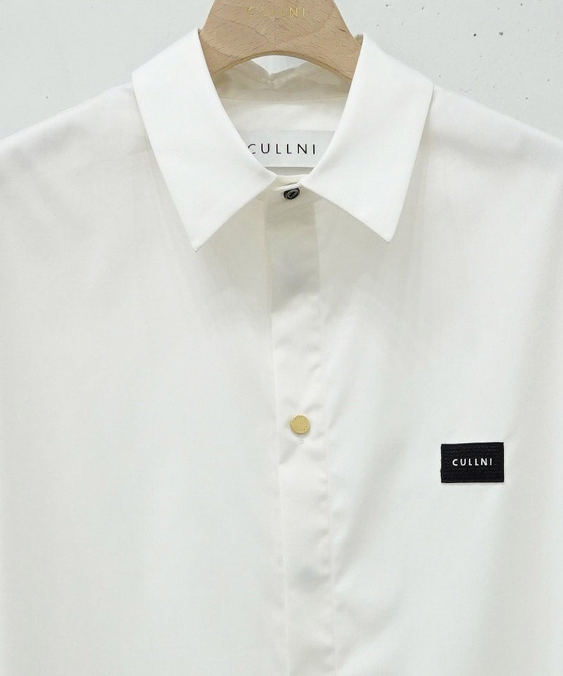 CULLNI 比翼シャツ オフホワイト サイズ１ 30%OFF【CULLNI(クルニ)】High Count Broadcloth Embroidery Patch