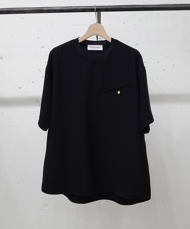 CULLNI(クルニ)】Dry Twill Button-Tab Pocket Short Sleeve Pullover