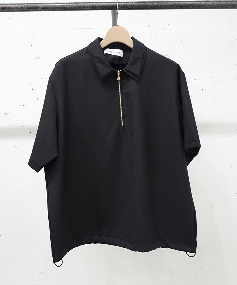 CULLNI〔クルニ〕ニットポロ CULLNI/クルニ】メッシュニットポロシャツ Bi Color Mesh Knit ZIp Up