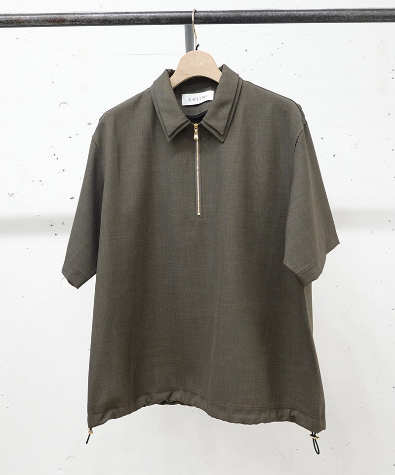 30%OFF【CULLNI(クルニ)】Dry Gabardine Layered collar Half Zip
