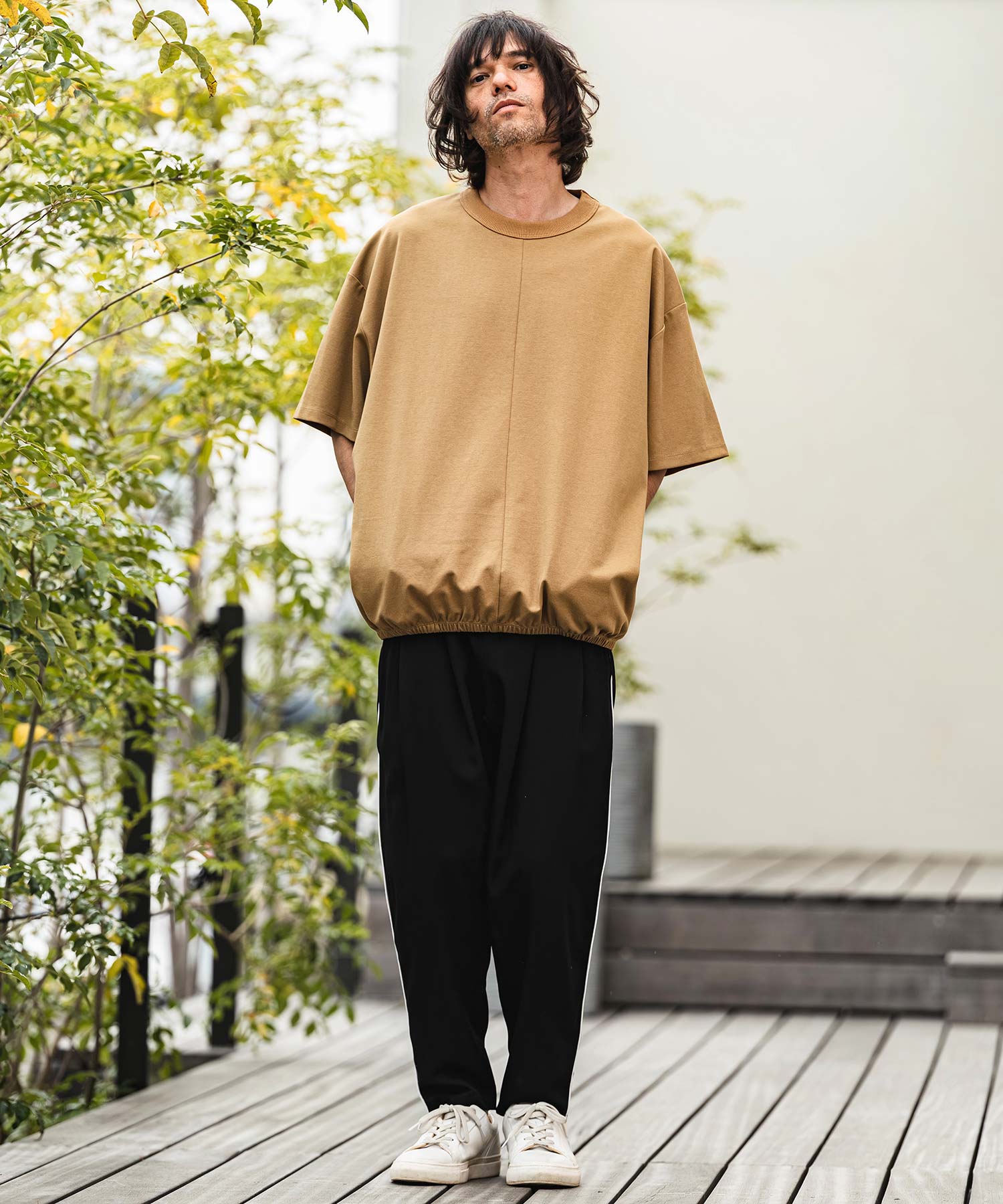 CAMBIO(カンビオ)】Side Piping Line Tapered Ankle Slacks スラックス
