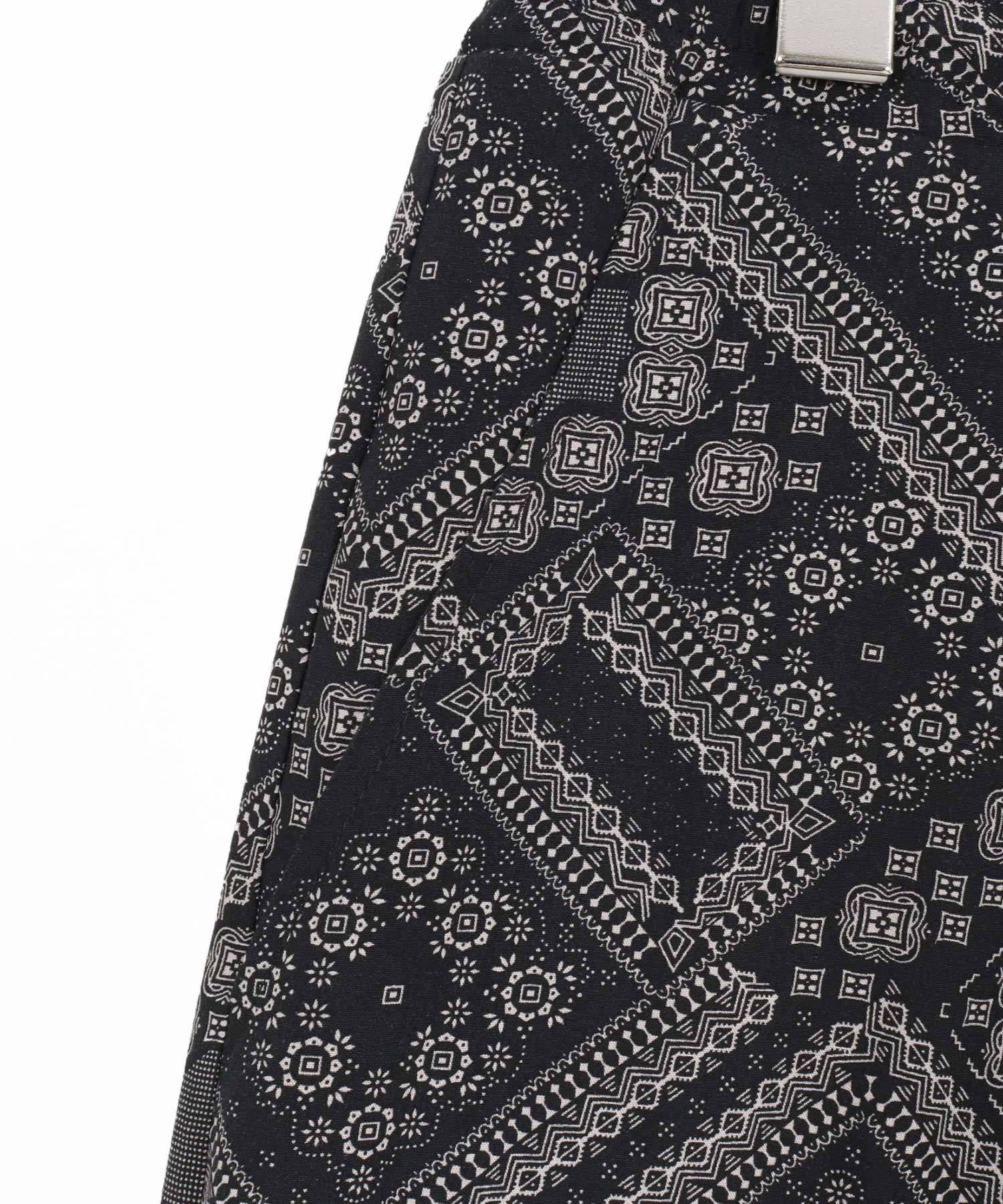 CAMBIO(カンビオ)】Bandana Pattern Wide Straight Easy Pants ワイド