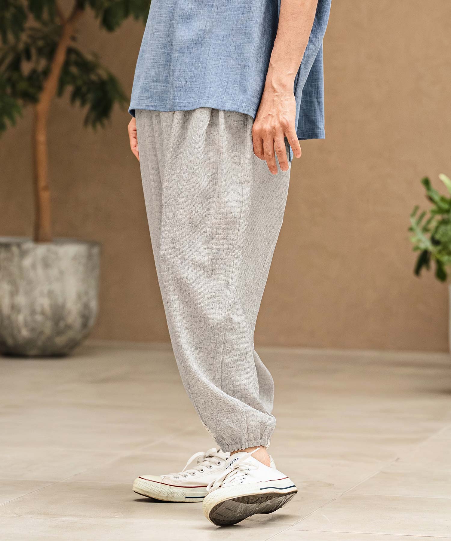 CAMBIO(カンビオ)】Melange Hopsack Balloon Jogger Pants ジョガー