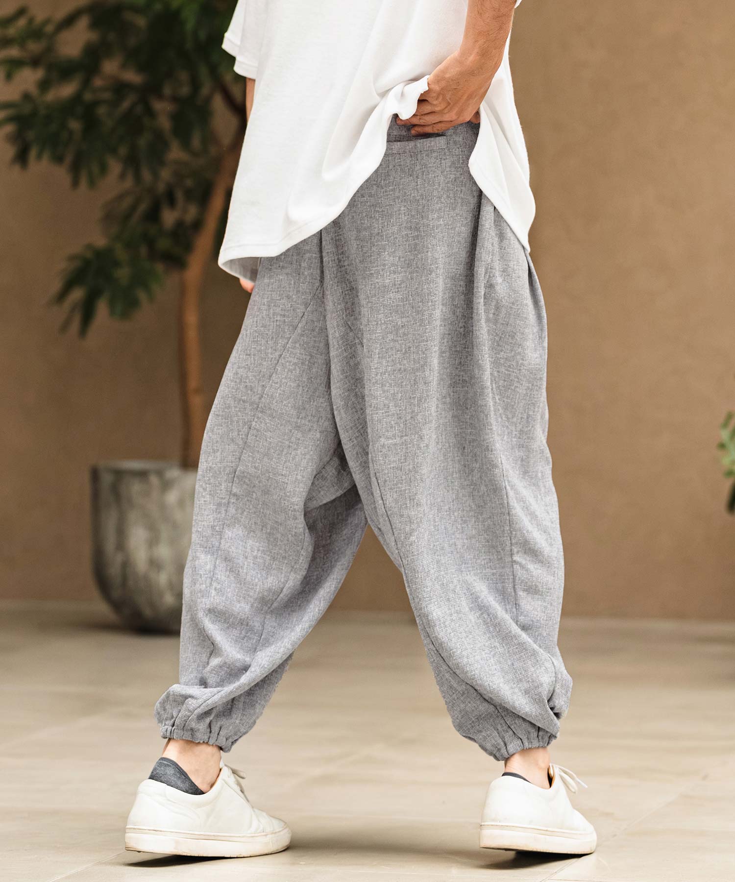 CAMBIO(カンビオ)】Melange Hopsack Balloon Jogger Pants ジョガー