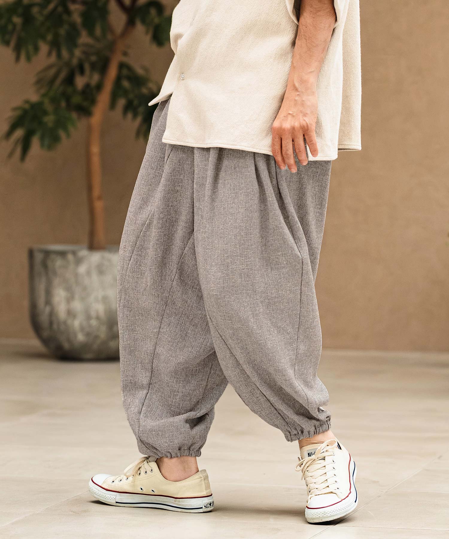 CAMBIO(カンビオ)】Melange Hopsack Balloon Jogger Pants ジョガー CAMBIO(カンビオ)】Melange Hopsack Balloon Jogger Pants ジョガー