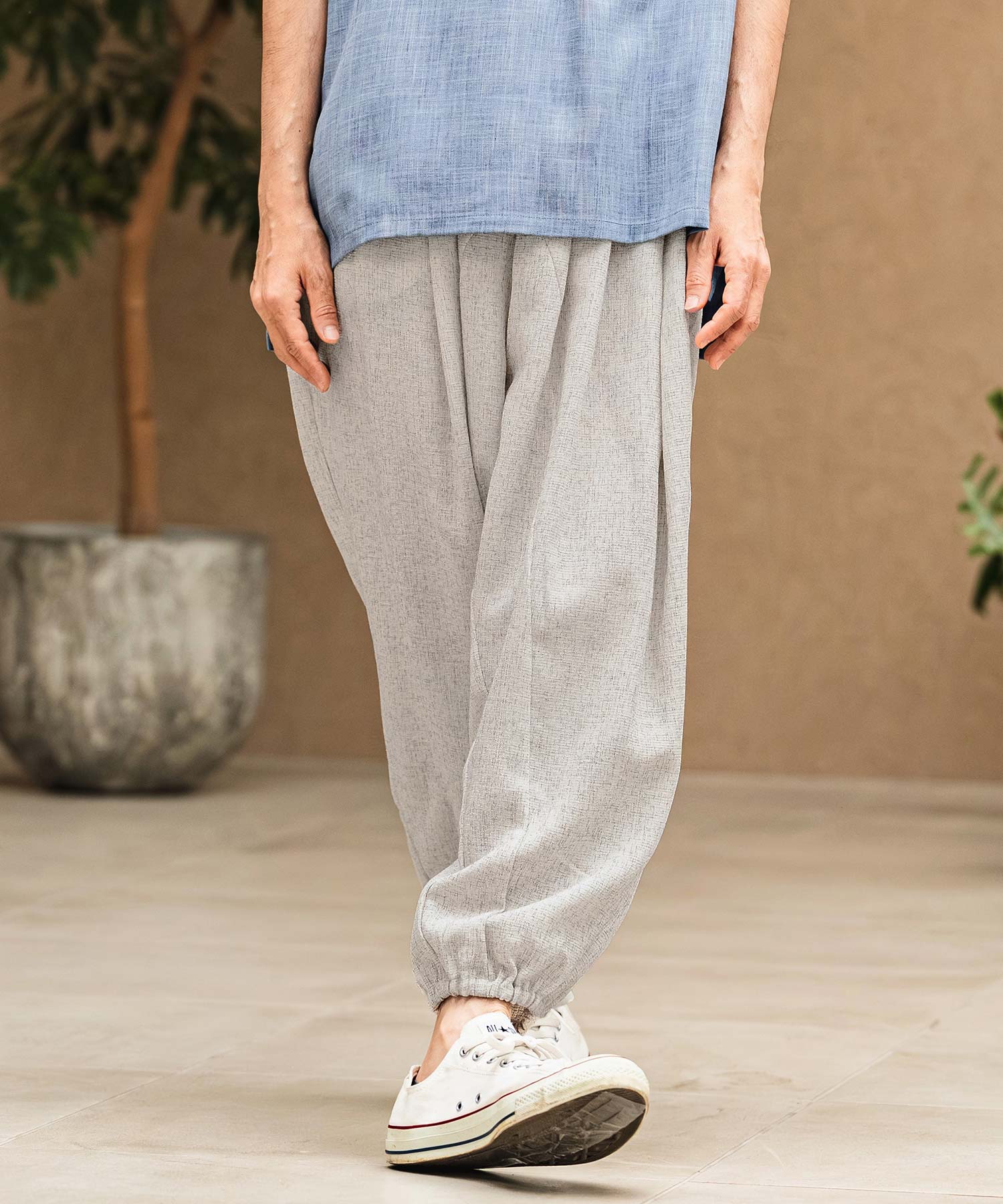 CAMBIO(カンビオ)】Melange Hopsack Balloon Jogger Pants ジョガー