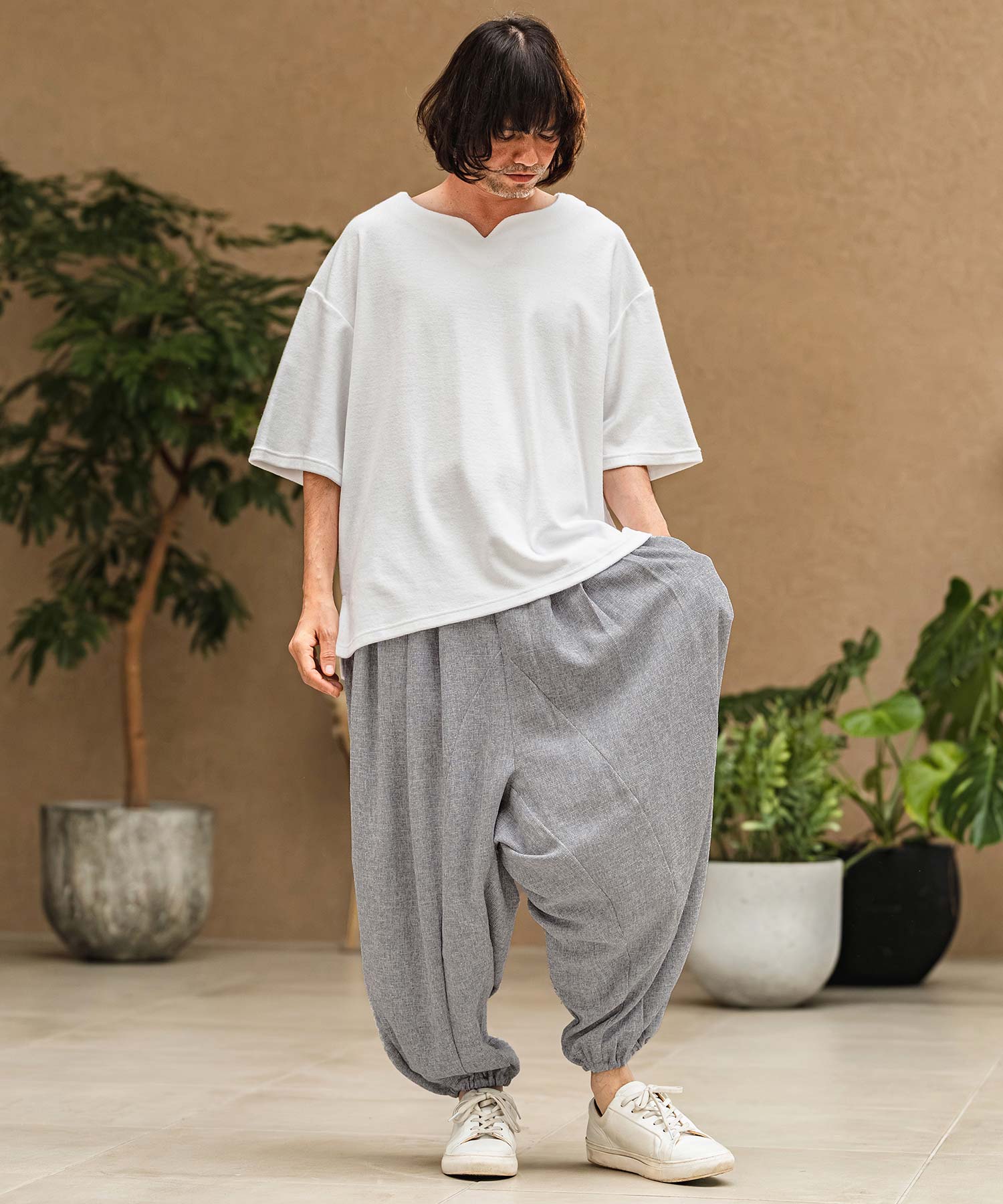 CAMBIO(カンビオ)】Melange Hopsack Balloon Jogger Pants ジョガー CAMBIO(カンビオ)】Melange Hopsack Balloon Jogger Pants ジョガー