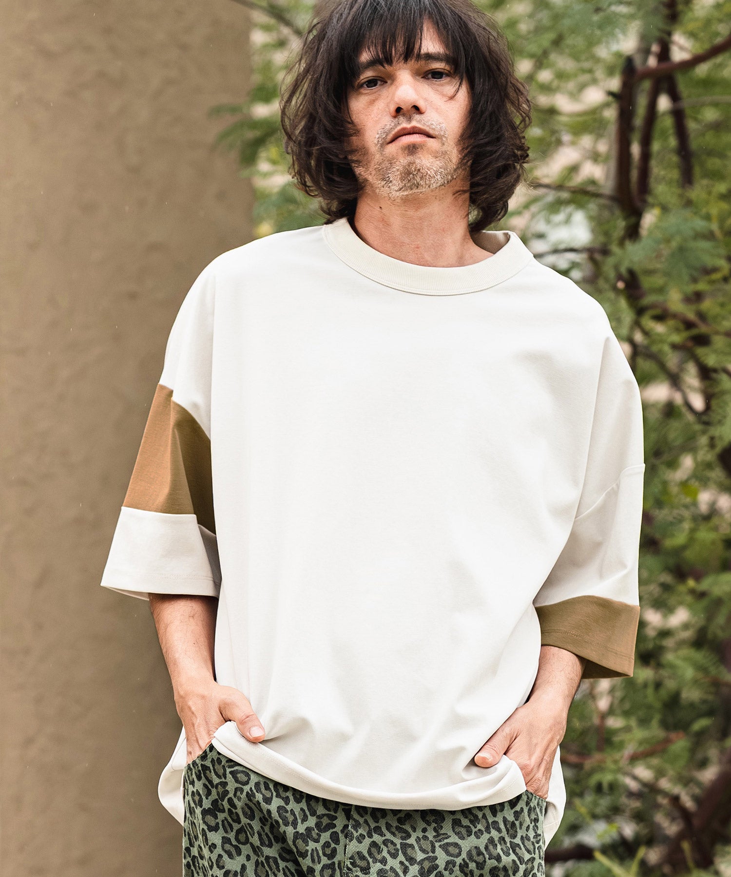 CAMBIO(カンビオ)】Asymmetry Switch Cut sew デザインTシャツ
