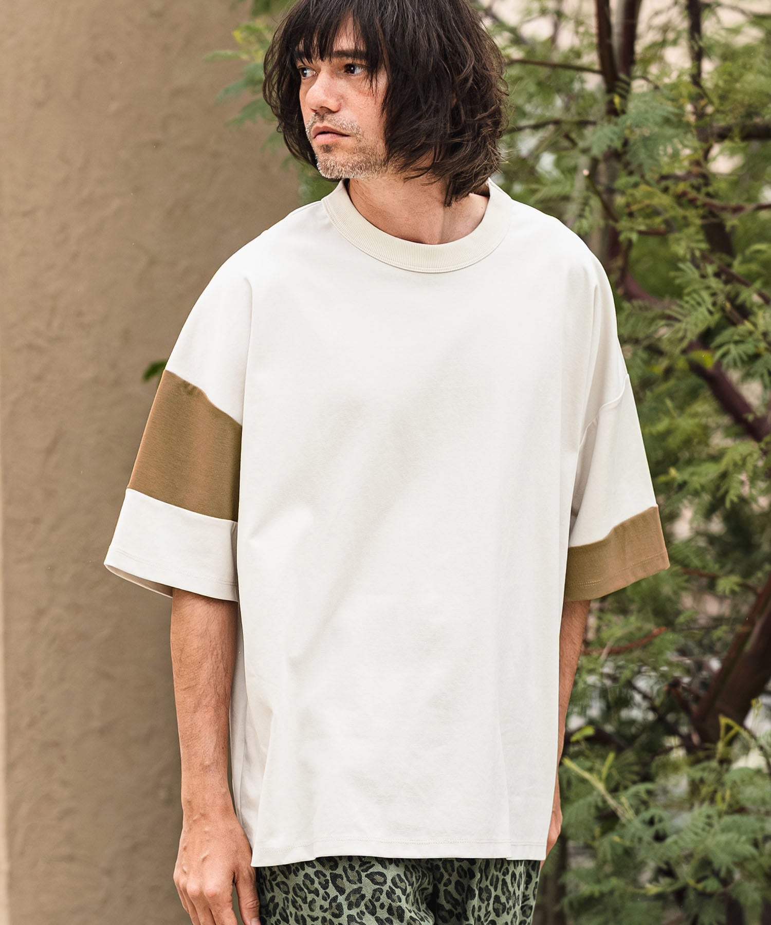 CAMBIO(カンビオ)】Asymmetry Switch Cut sew デザインTシャツ