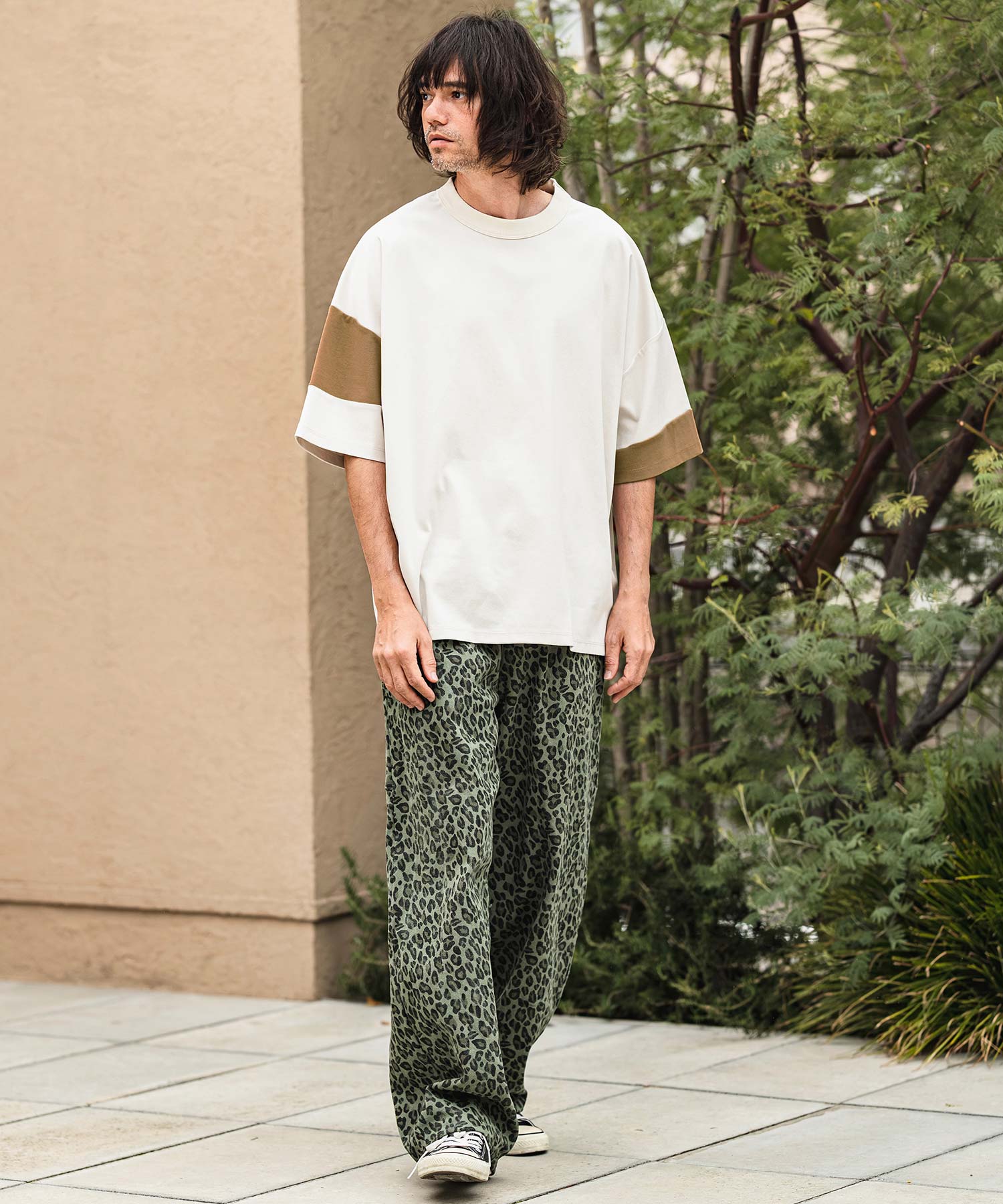 CAMBIO(カンビオ)】Asymmetry Switch Cut sew デザインTシャツ