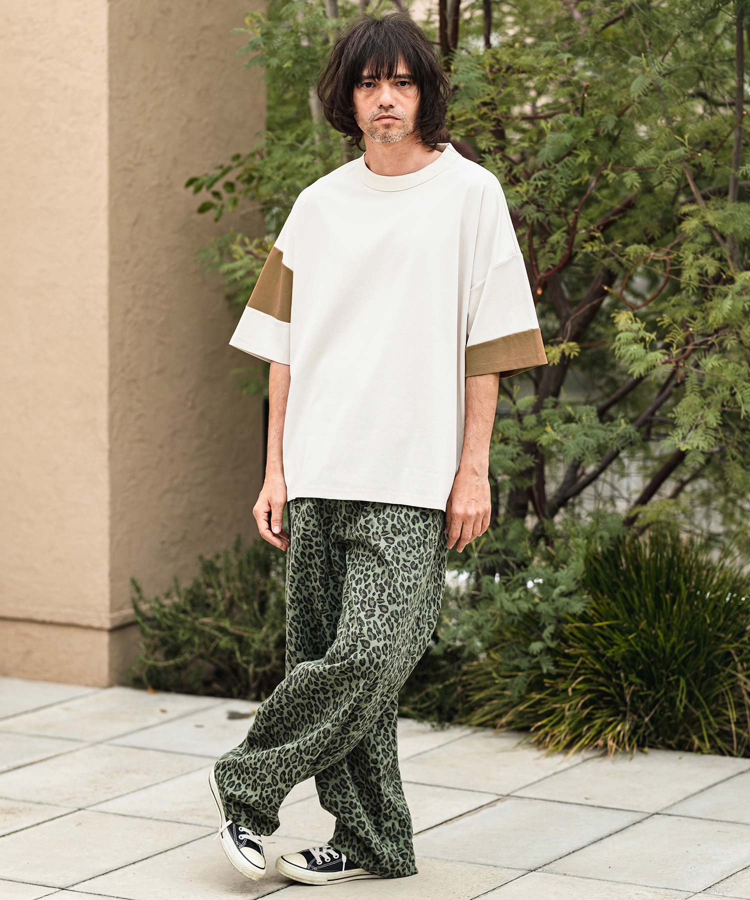 CAMBIO(カンビオ)】Asymmetry Switch Cut sew デザインTシャツ