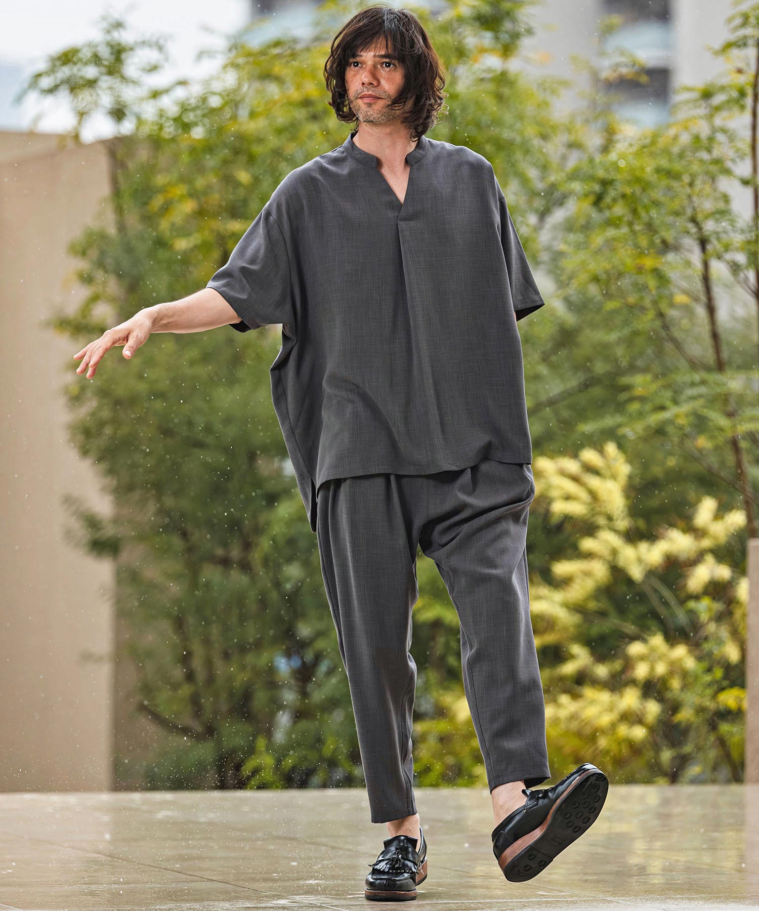 CAMBIO(カンビオ)】【予約販売6月上旬～中旬入荷】 Slub Oxford