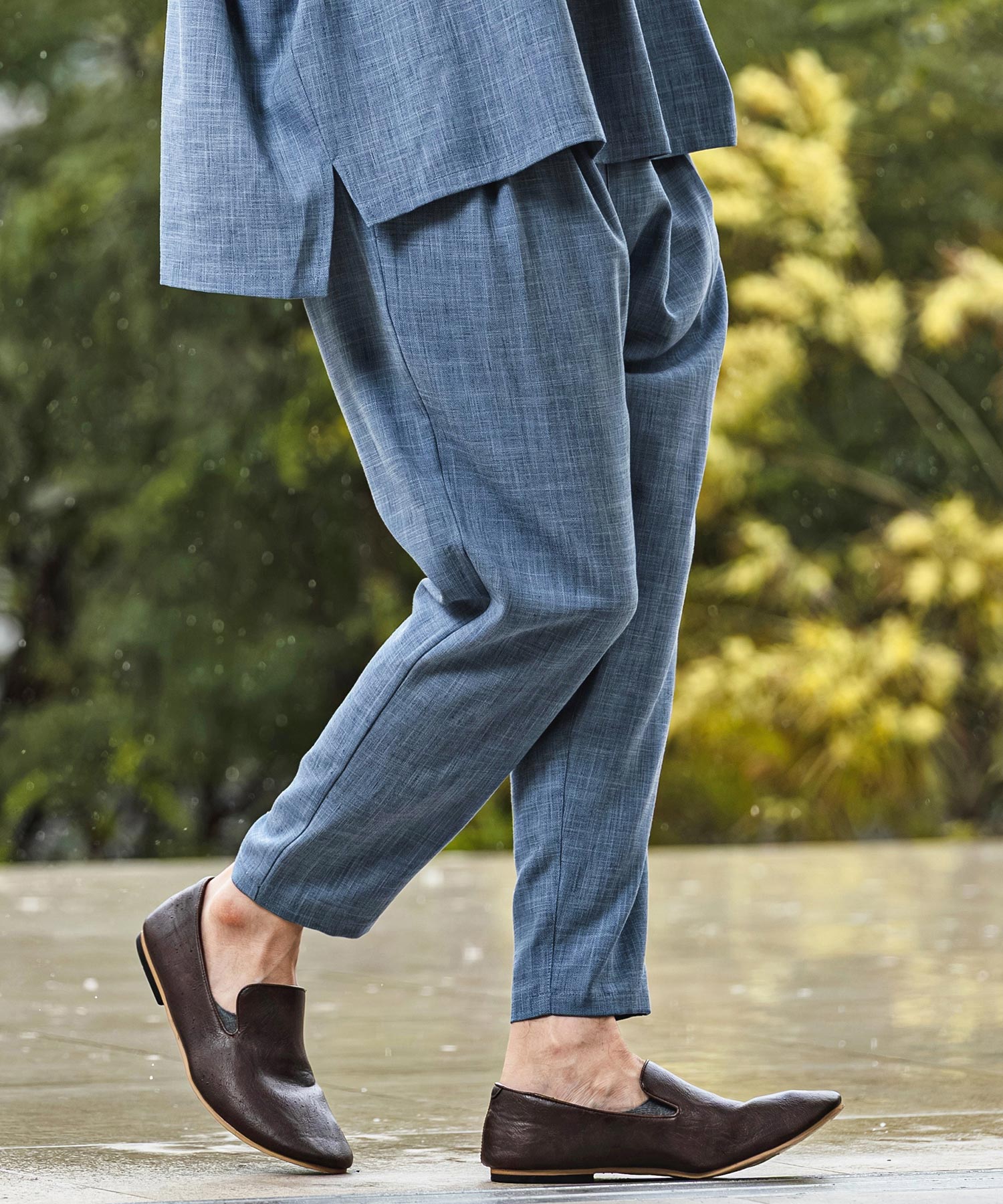 CAMBIO(カンビオ)】Slub Oxford Tapered Pants テーパードパンツ
