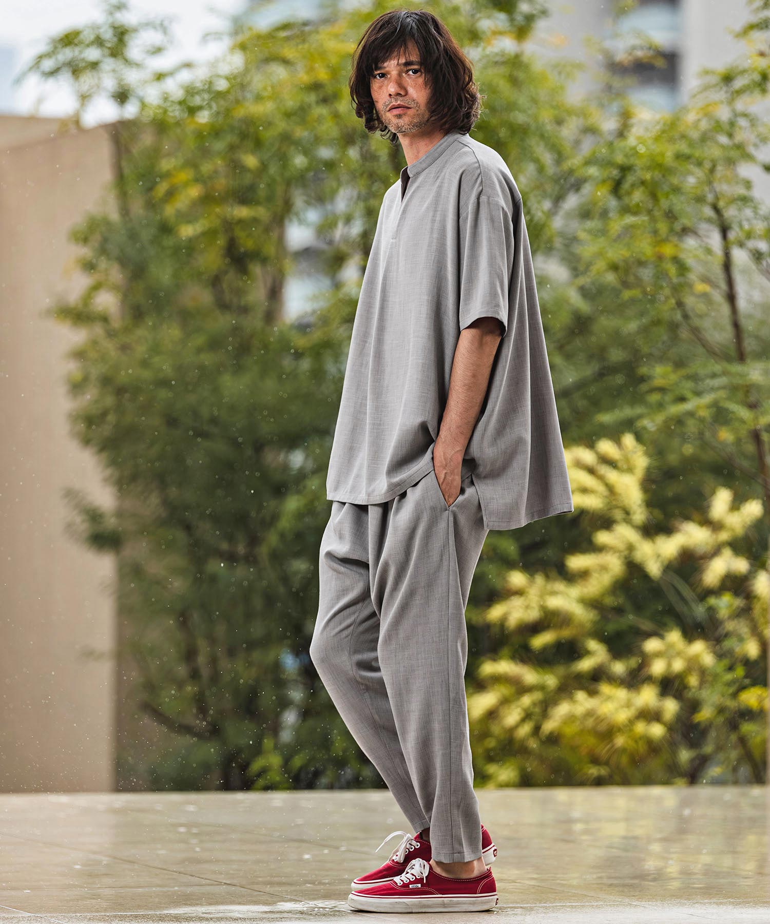 CAMBIO(カンビオ)】【予約販売6月上旬～中旬入荷】 Slub Oxford