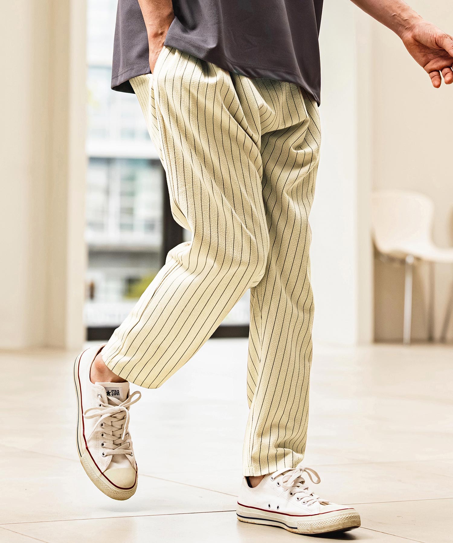 KAPITAL 異素材切り替えバルーンシルエットパンツ サイズ0 CAMBIO(カンビオ)】Stretch Seersucker Balloon Silhouette Pants
