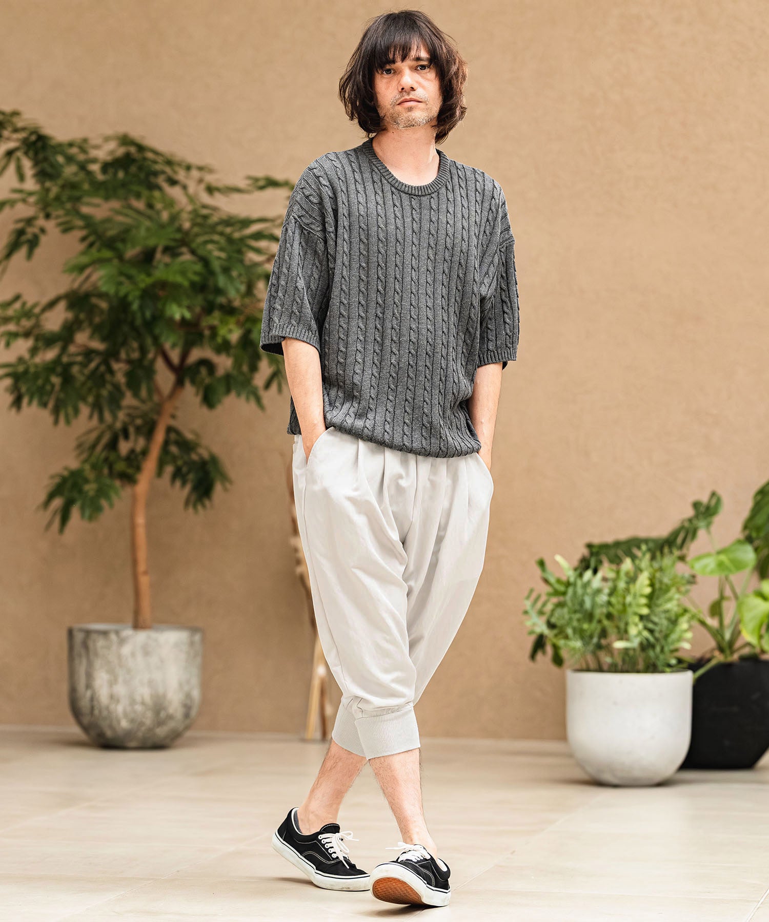 CAMBIO(カンビオ)】Sarouel Cropped Jogger Pants ジョガーパンツ