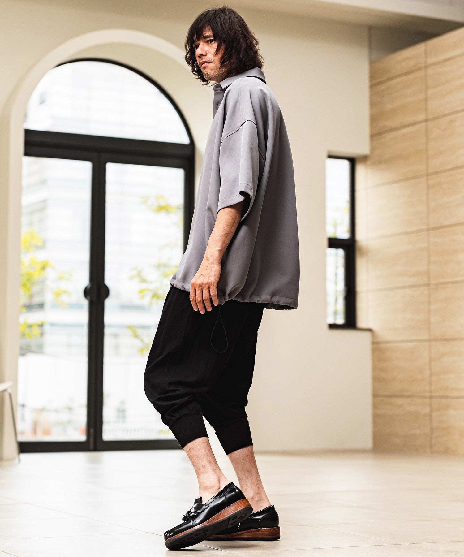 CAMBIO(カンビオ)】Sarouel Cropped Jogger Pants ジョガーパンツ