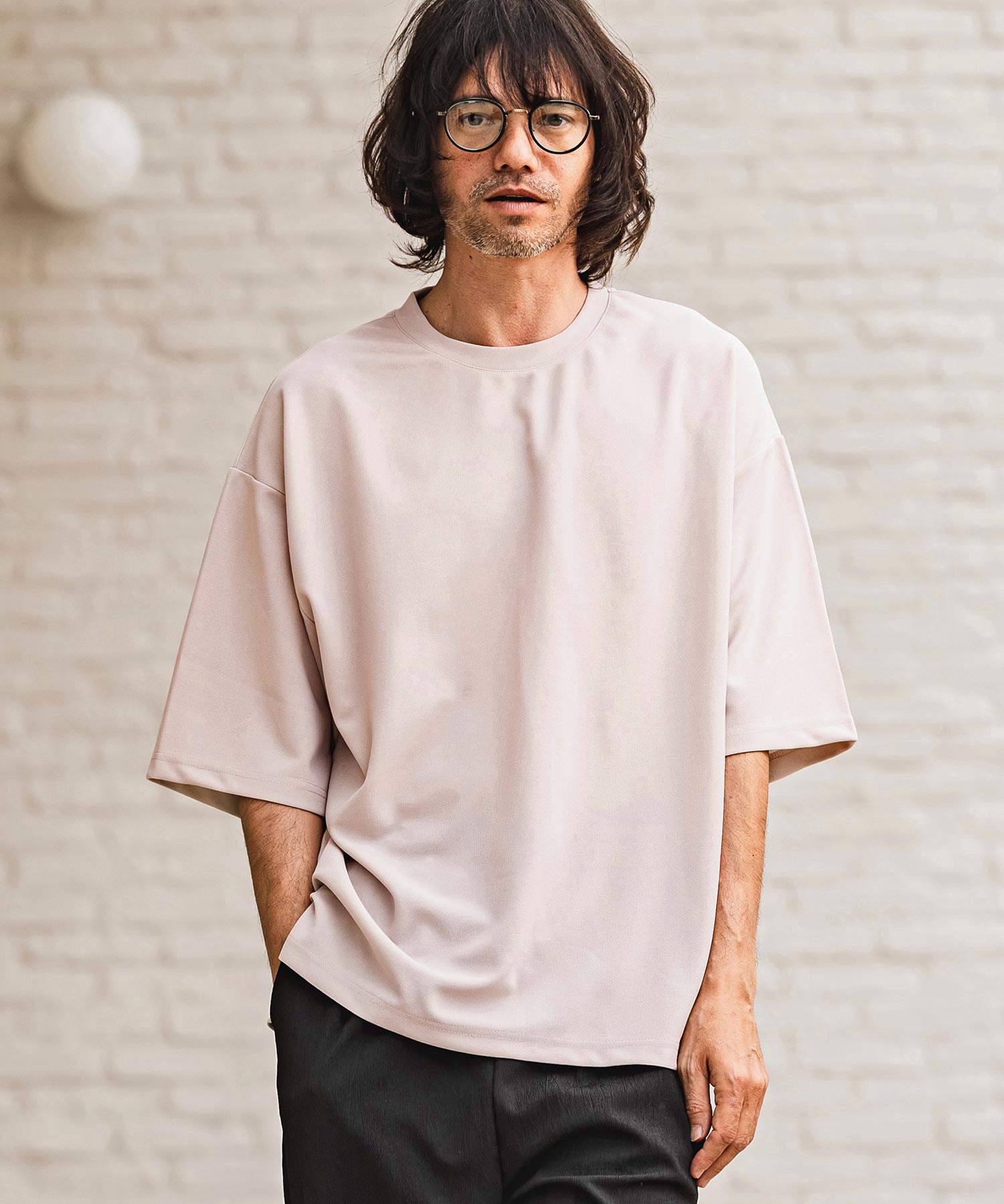 CAMBIO(カンビオ)】梨地ビッグシルエットTシャツ(HLCM0268) | CAMBIO