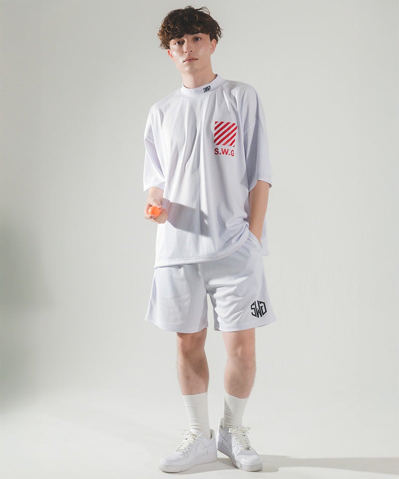 THE SWINGGGR(ザ・スウィンガー)】THANKS MESH MOCK TEE モックネックT