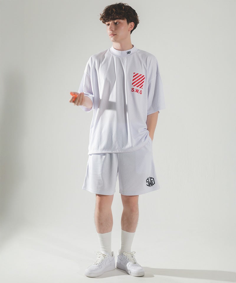 THE SWINGGGR(ザ・スウィンガー)】THANKS MESH MOCK TEE モックネックT