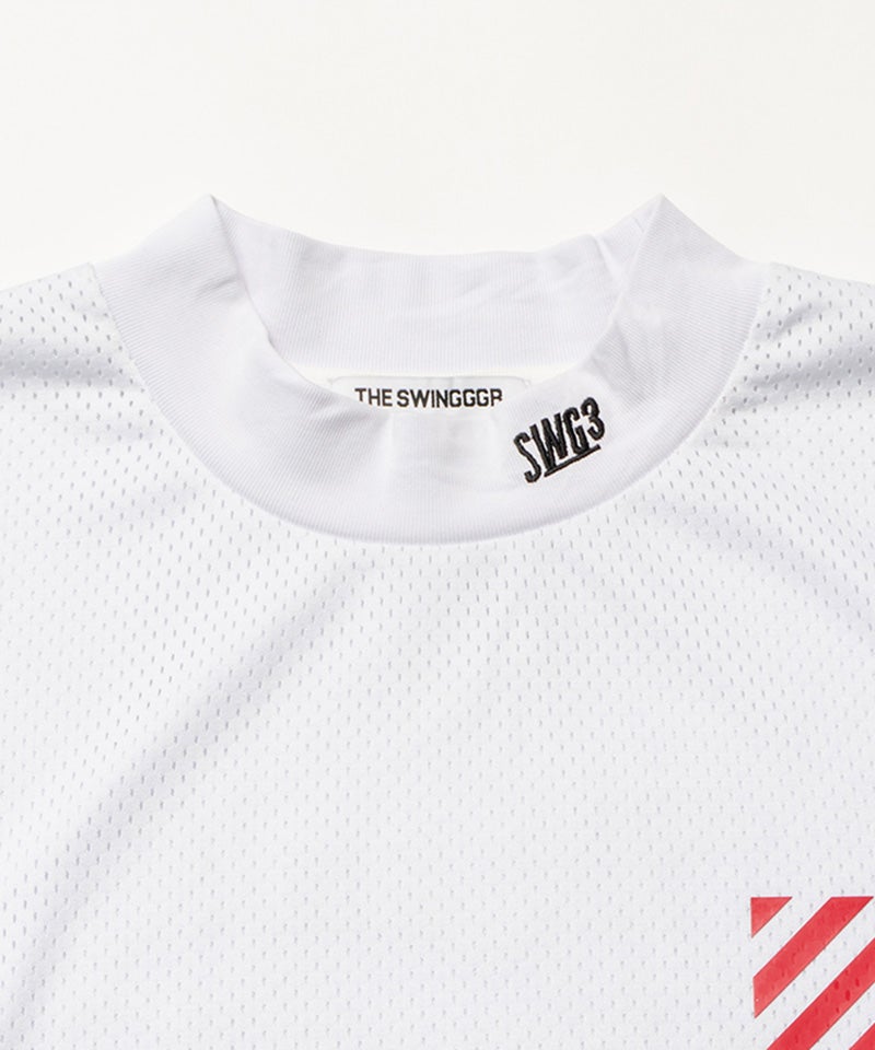 THE SWINGGGR(ザ・スウィンガー)】THANKS MESH MOCK TEE モックネックT
