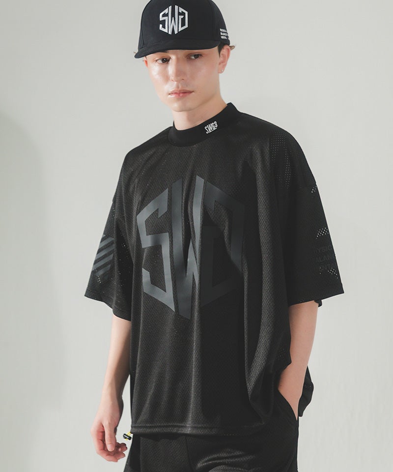 THE SWINGGGR(ザ・スウィンガー)】SWG MESH MOCK TEE モックネックT