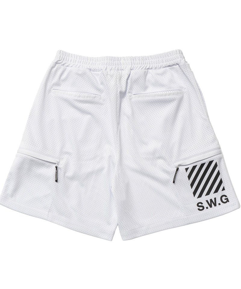 THE SWINGGGR MESH SHORTS, WHITE 新品 THE SWINGGGR(ザ・スウィンガー)】MESH SHORTS ショートパンツ(0126