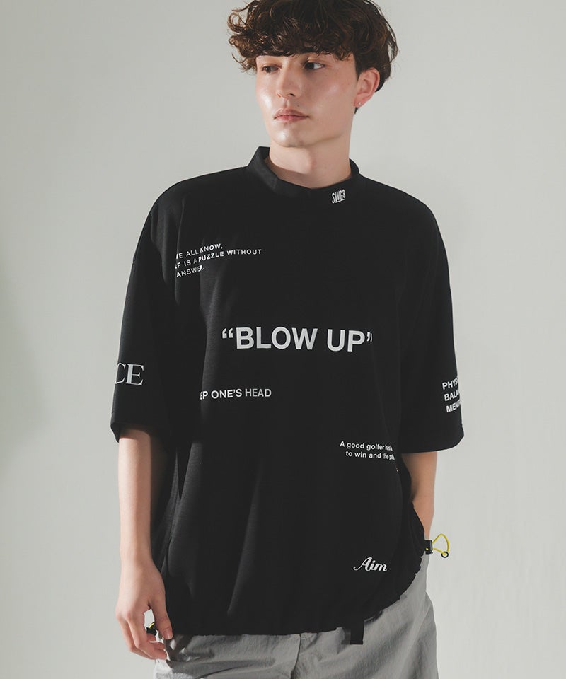 THE SWINGGGR(ザ・スウィンガー)】BLOW UP MOCK TEE モックネックT