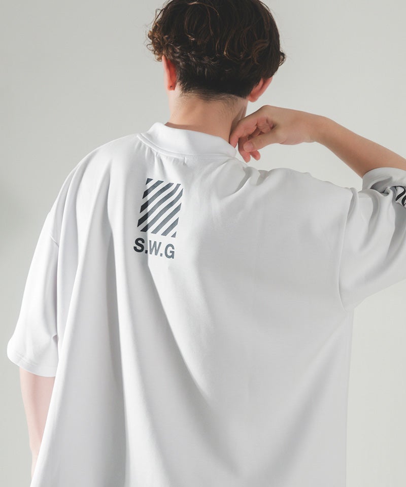 THE SWINGGGR(ザ・スウィンガー)】BLOW UP MOCK TEE モックネックT