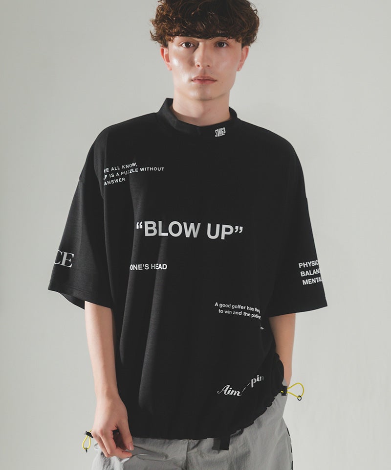 THE SWINGGGR(ザ・スウィンガー)】BLOW UP MOCK TEE モックネックT