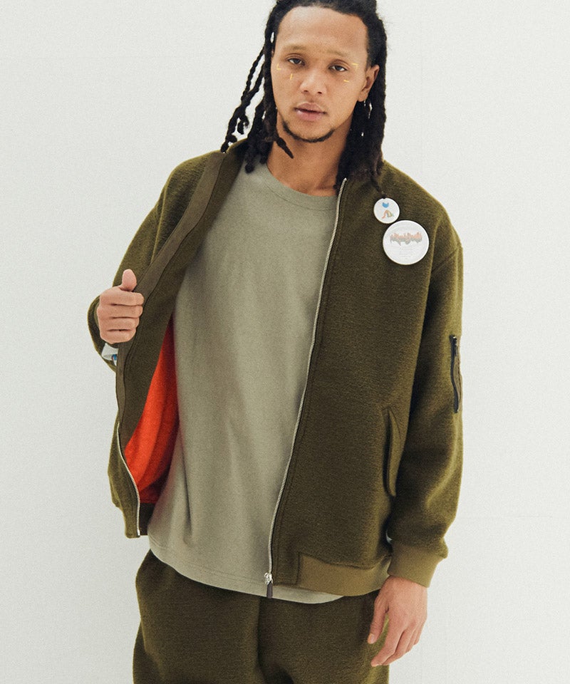 STOF(ストフ)】【予約販売10月中旬～下旬入荷】VSJQ Mix MA-1 Blouson