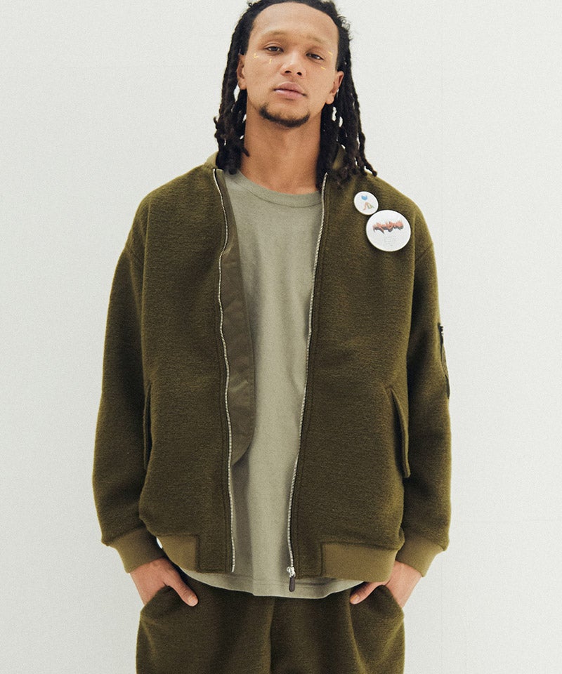 STOF(ストフ)】【予約販売10月中旬～下旬入荷】VSJQ Mix MA-1 Blouson 